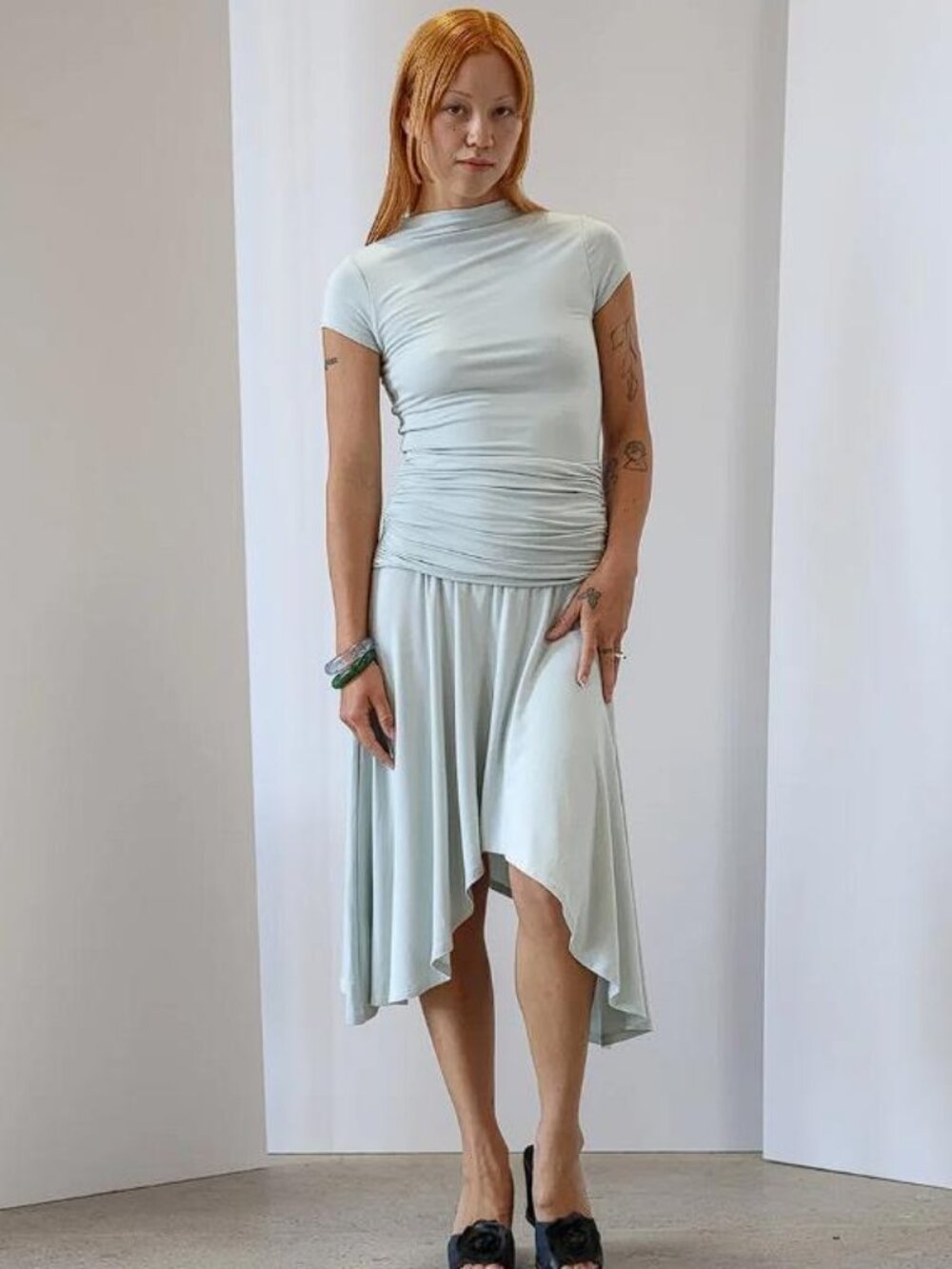 GEEL Women's Elodie Dress Size M in Mist